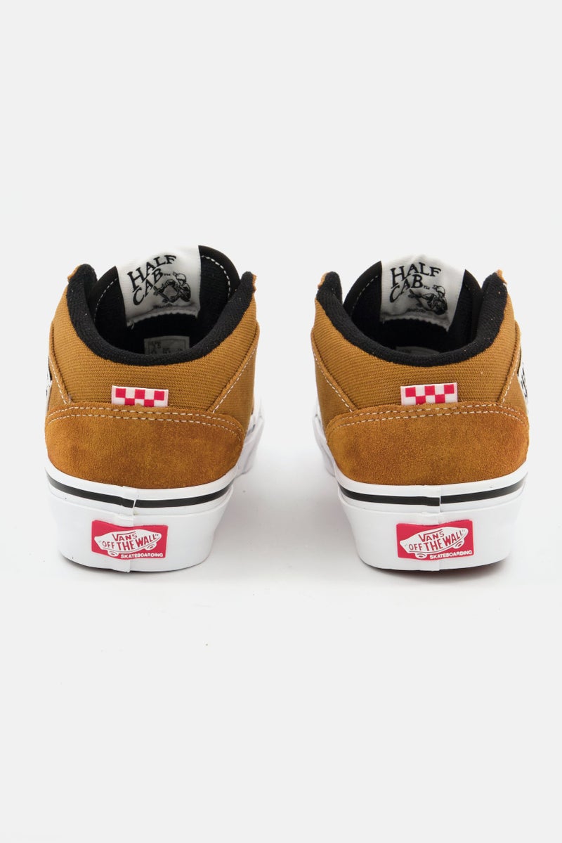 VANS أحذية رياضية نسائية نصف كاب 9 مزودة بأربطة، بني - Image 4